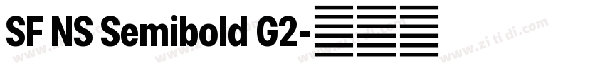 SF NS Semibold G2字体转换